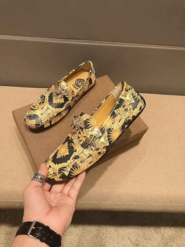 Versace Greca Odissea impressão barroca Medusa mocassins 7