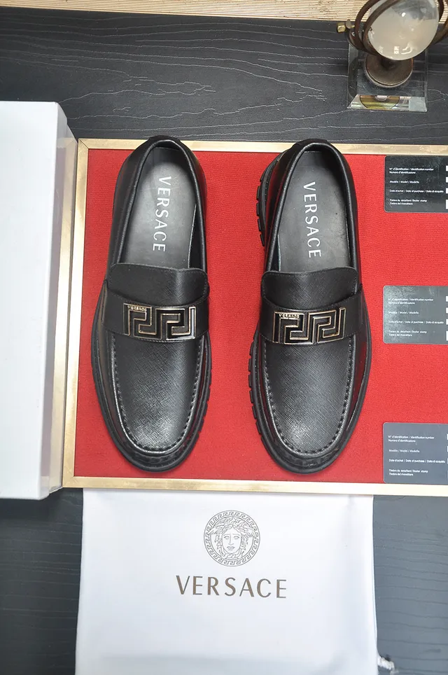 Versace Greca Odissea Black Leather Loafers 2