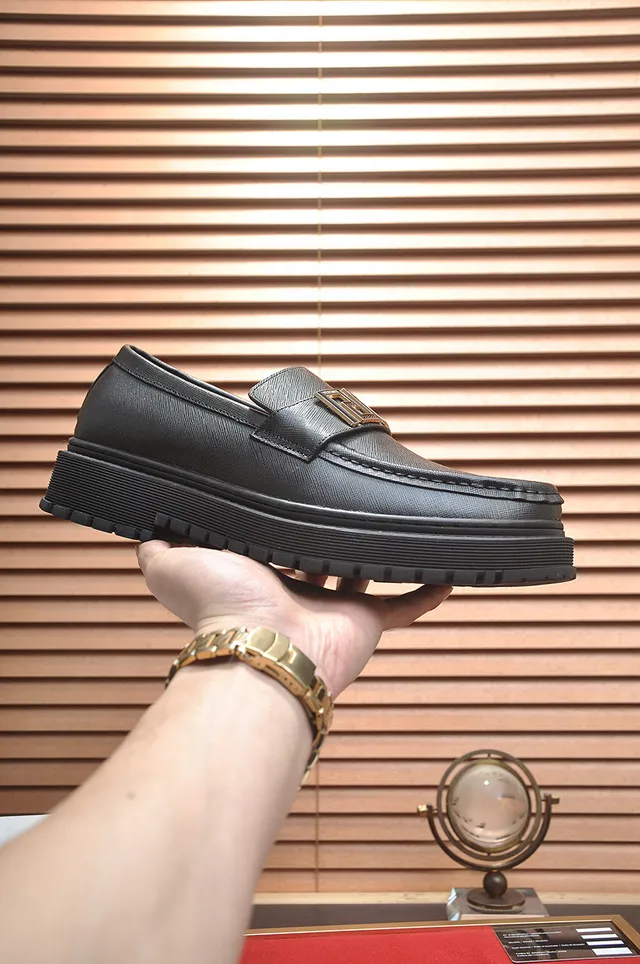 Versace Greca Odissea Black Leather Loafers 4