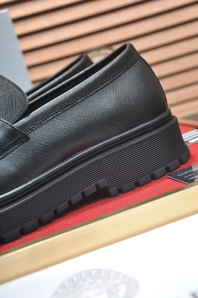 Versace Greca Odissea Black Leather Loafers 9