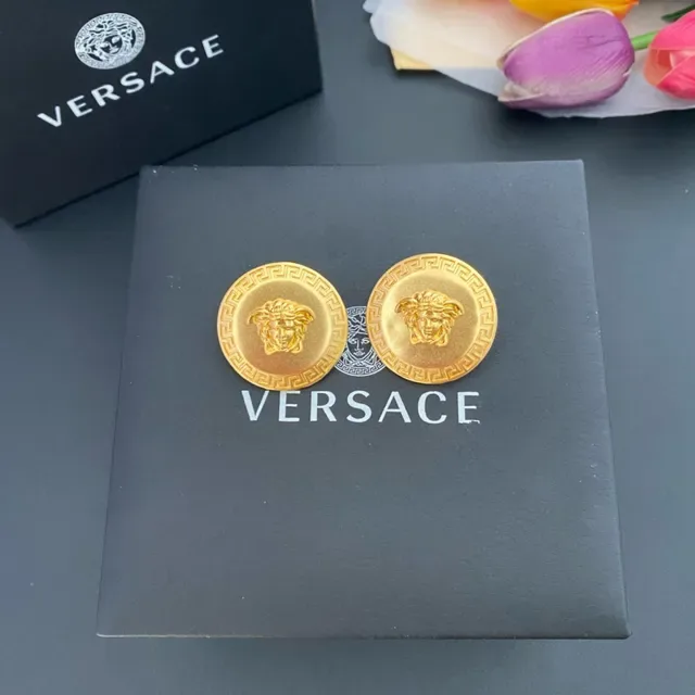 Versace Greca Odissea Boucles d'oreilles à clous doré Medusa 7