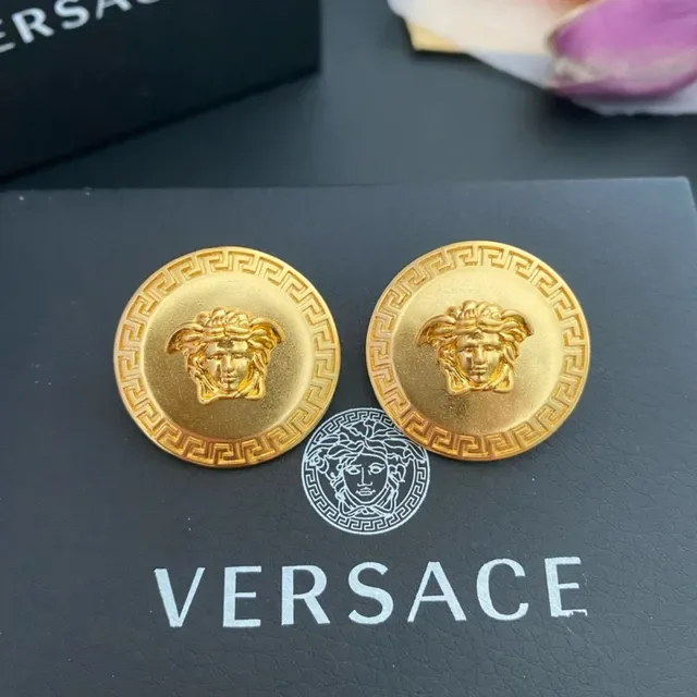 Versace Greca Odissea Boucles d'oreilles à clous doré Medusa 8
