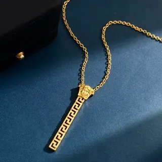 Versace Medusa Bar Greca collar con colgante