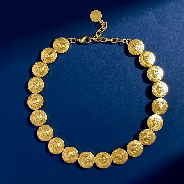 Versace Medusa Greca Boucles d'oreilles Style Pièce Doré 8
