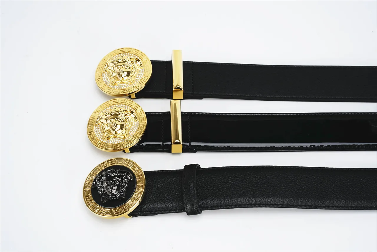 Versace Medusa Greca Odissea Black Leather Belt 4