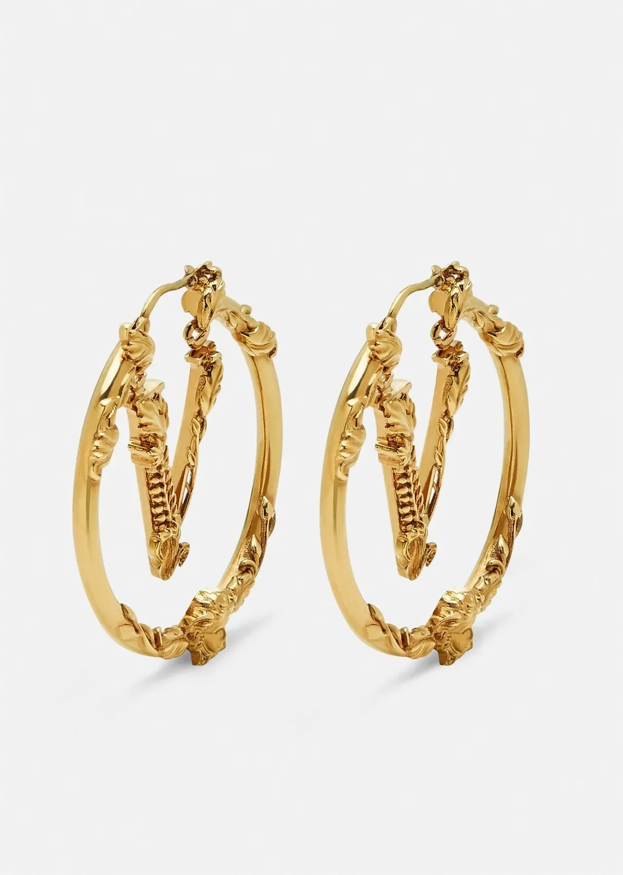 Versace Medusa সোনার হুপ ইয়াররিংস 3