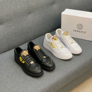 Versace Odissea Gold Medusa Leather Lifestyle Sneakers