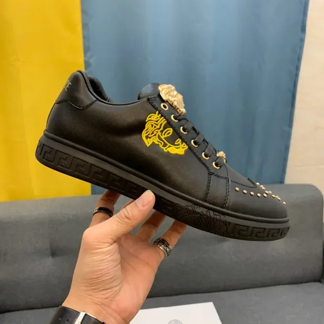 Versace Odissea Gold Medusa Leather Lifestyle Sneakers 9