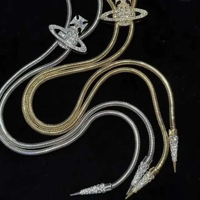 Vivienne Westwood Orb Crystal-Pavé Bolo Necklace 9