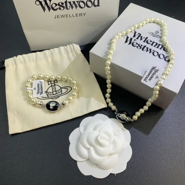 Vivienne Westwood Orb Collier de perles charm émaillé multicolore 6