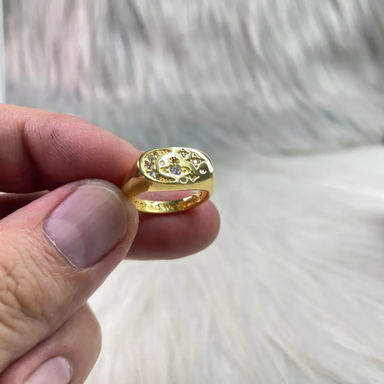 Vivienne Westwood Orb Signet Ring Silver and Gold Crystal Enamel Rings 4