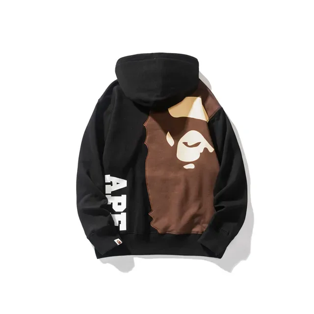 A Bathing Ape Arched Logo Black Oversized Hoodie 2
