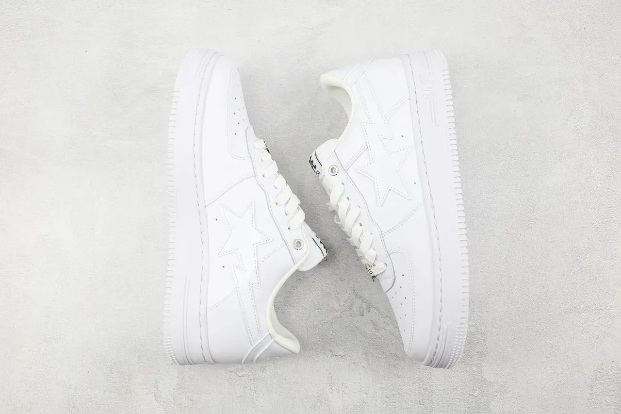 A Bathing Ape BAPE STA Tênis Lifestyle Todo Branco 2