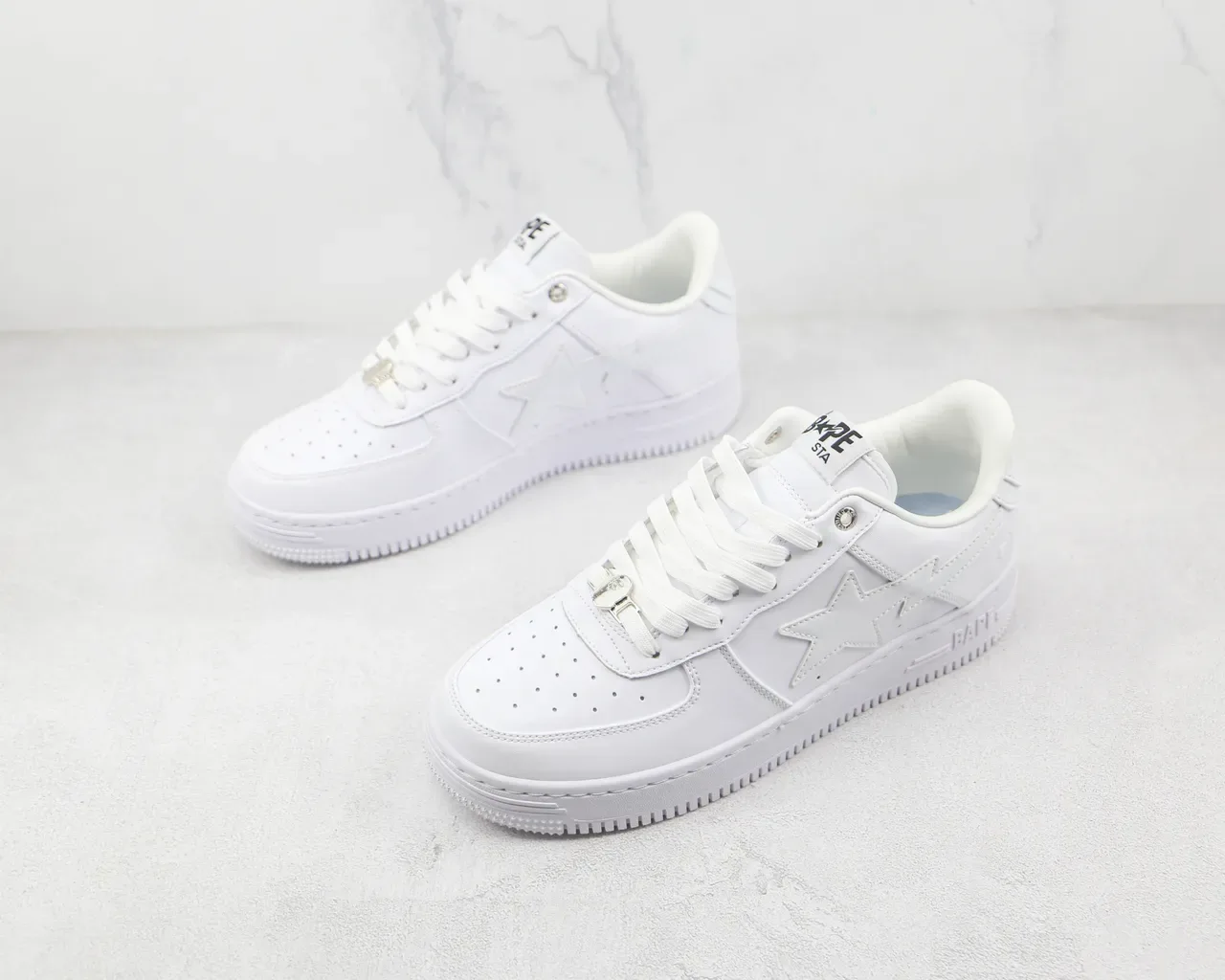 A Bathing Ape BAPE STA Tênis Lifestyle Todo Branco 4