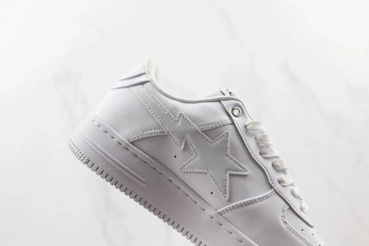 A Bathing Ape BAPE STA Tênis Lifestyle Todo Branco 5