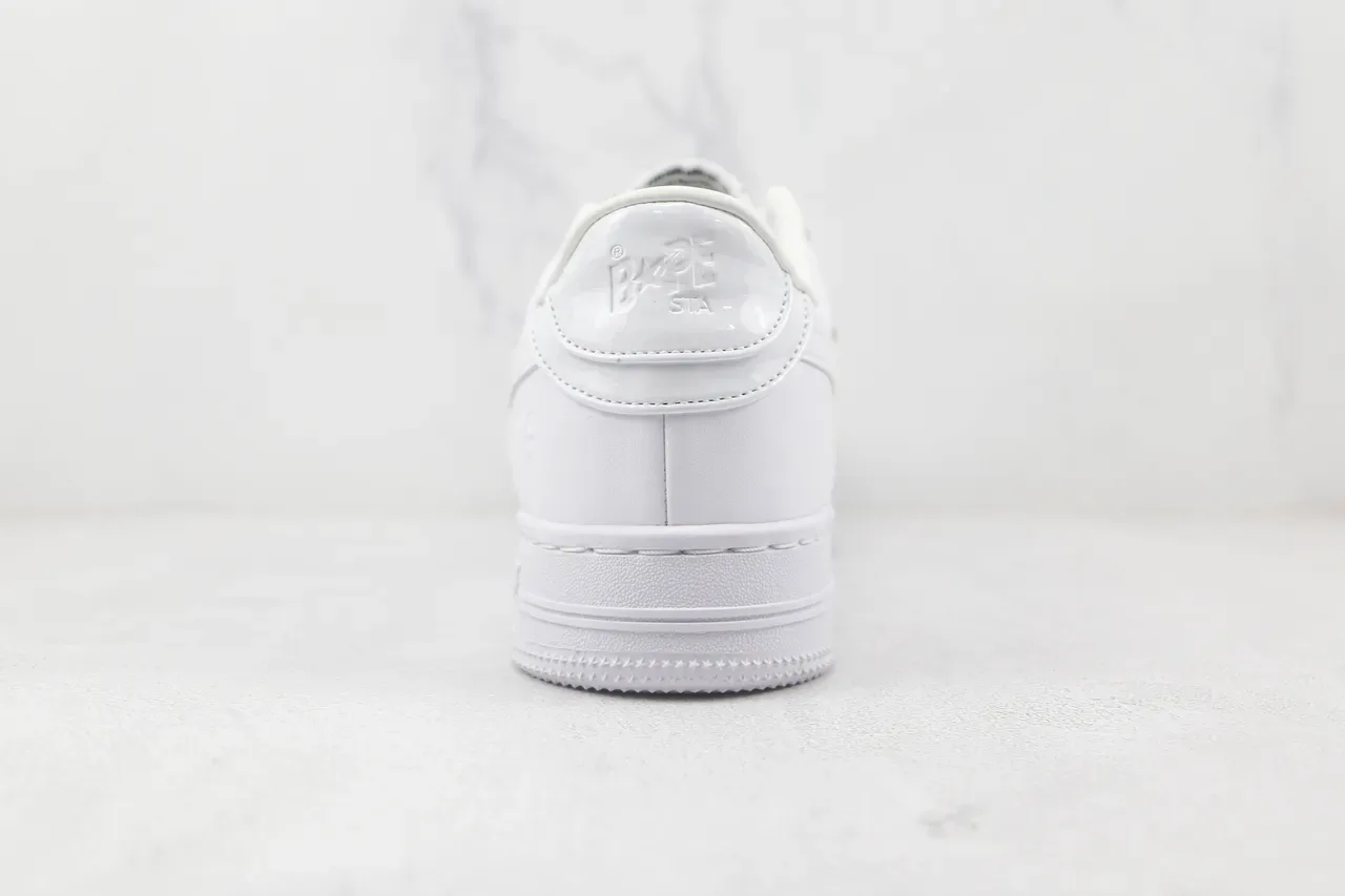 A Bathing Ape BAPE STA Tênis Lifestyle Todo Branco 9