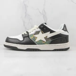 A Bathing Ape BAPE STA Black White Camo Lifestyle Sneakers