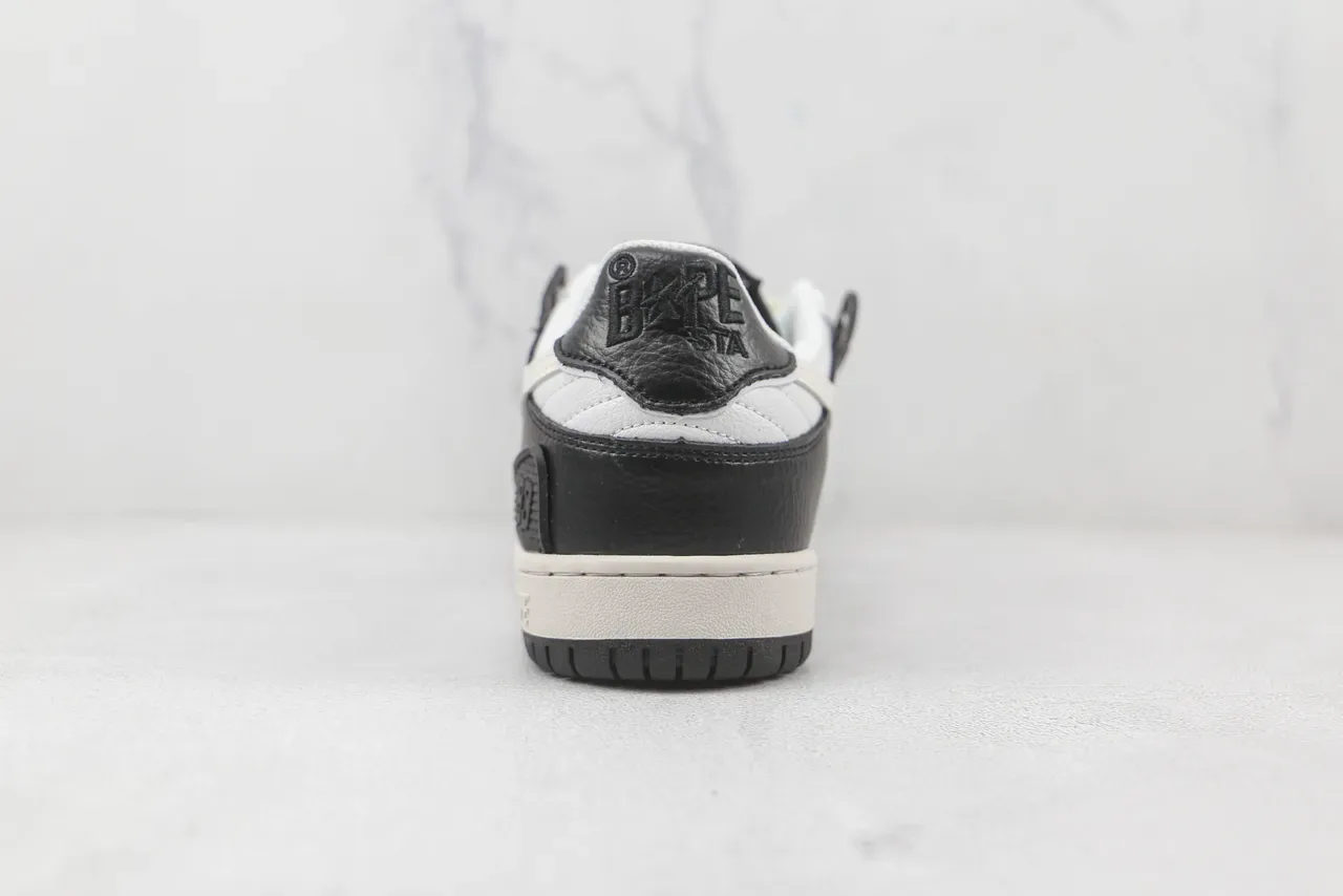 A Bathing Ape BAPE STA Tênis Lifestyle Preto Branco Camo 9