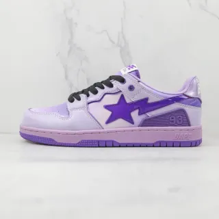 A Bathing Ape BAPE STA Lavender Purple Star Logo Lifestyle Sneakers