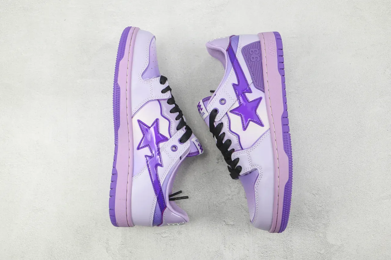 A Bathing Ape BAPE STA Lavender Purple Star Logo Lifestyle Sneakers 2