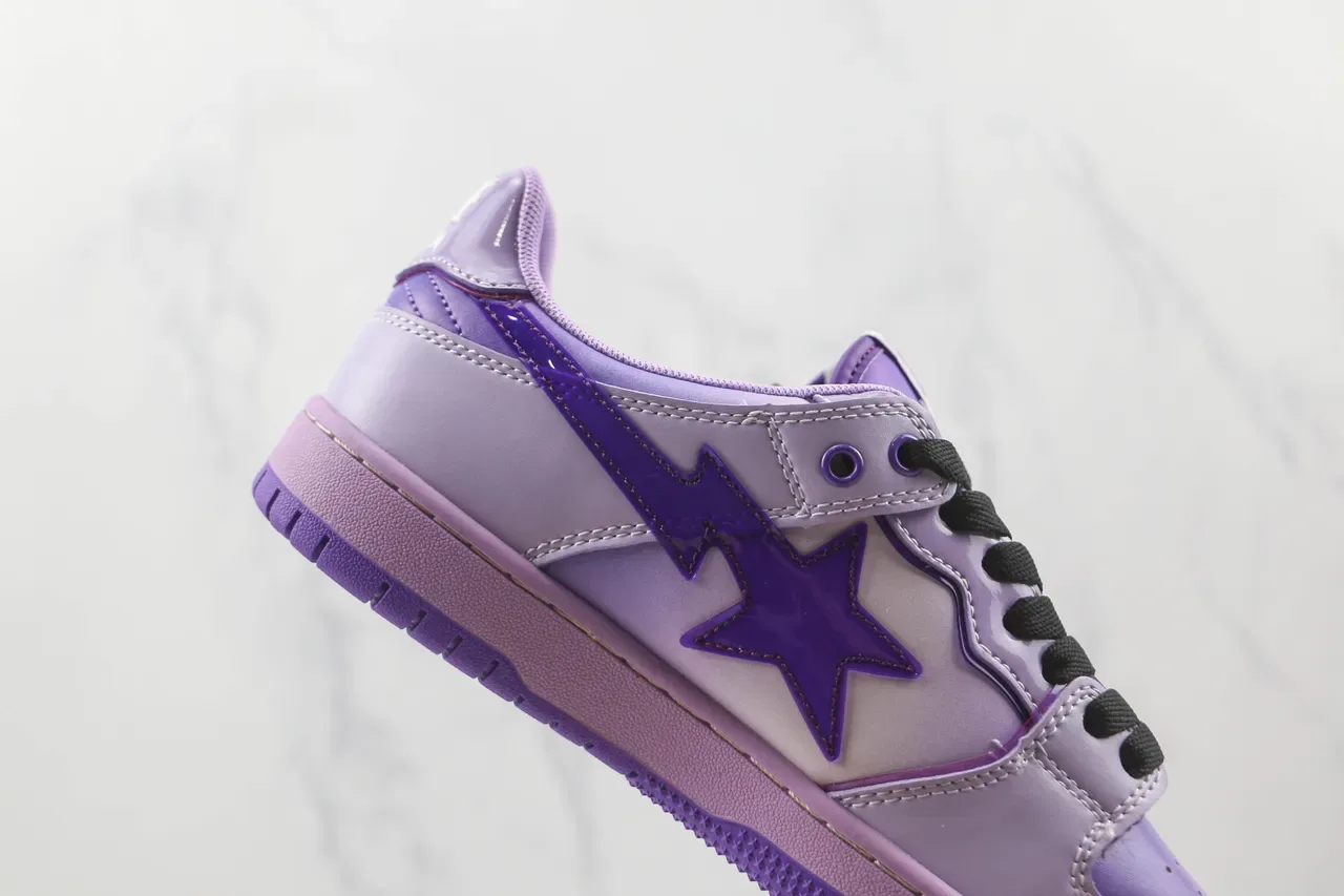 A Bathing Ape BAPE STA Lavender Purple Star Logo Lifestyle Sneakers 5