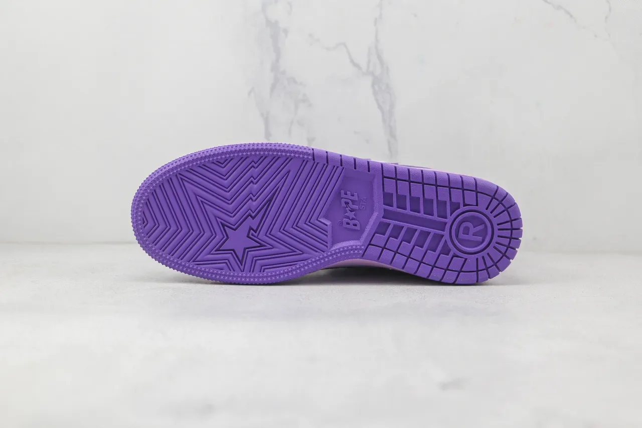 A Bathing Ape BAPE STA Lavender Purple Star Logo Lifestyle Sneakers 8