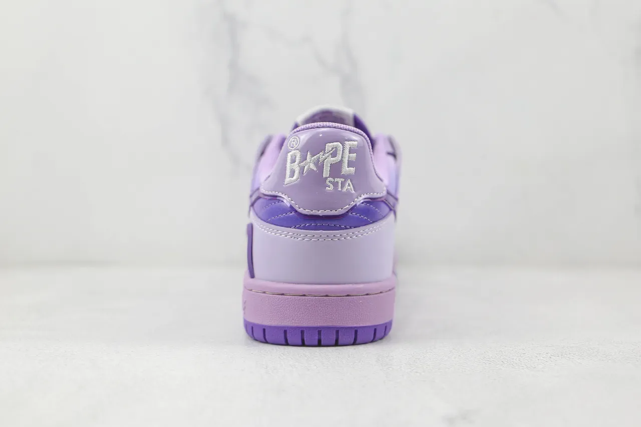 A Bathing Ape BAPE STA Lavender Purple Star Logo Lifestyle Sneakers 9