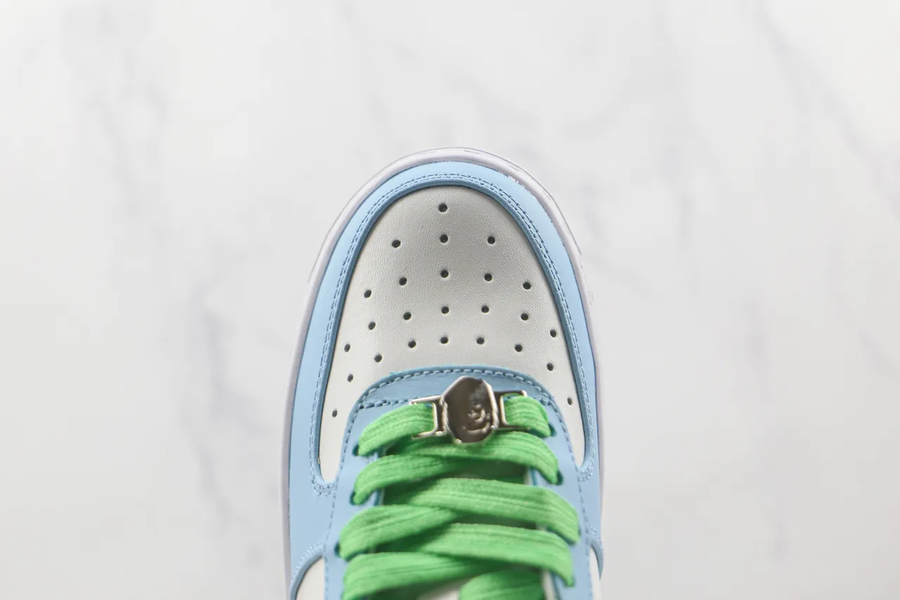 A Bathing Ape BAPE STA Sneakers Lifestyle Étoile Bleu Clair Vert 6