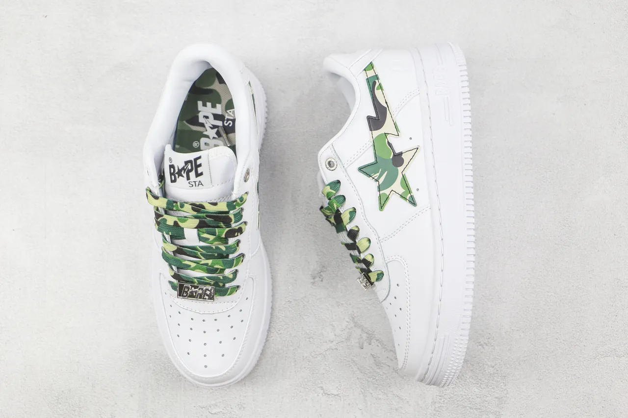 A Bathing Ape BAPE STA White ABC Camo Lifestyle Sneakers 3