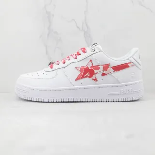 A Bathing Ape BAPE STA White Red Camo Lifestyle Sneakers