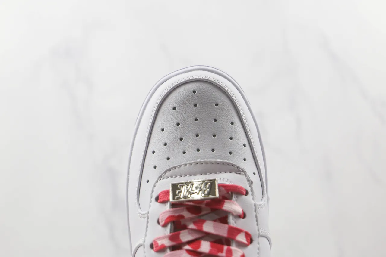 A Bathing Ape BAPE STA White Red Camo Lifestyle Sneakers 6