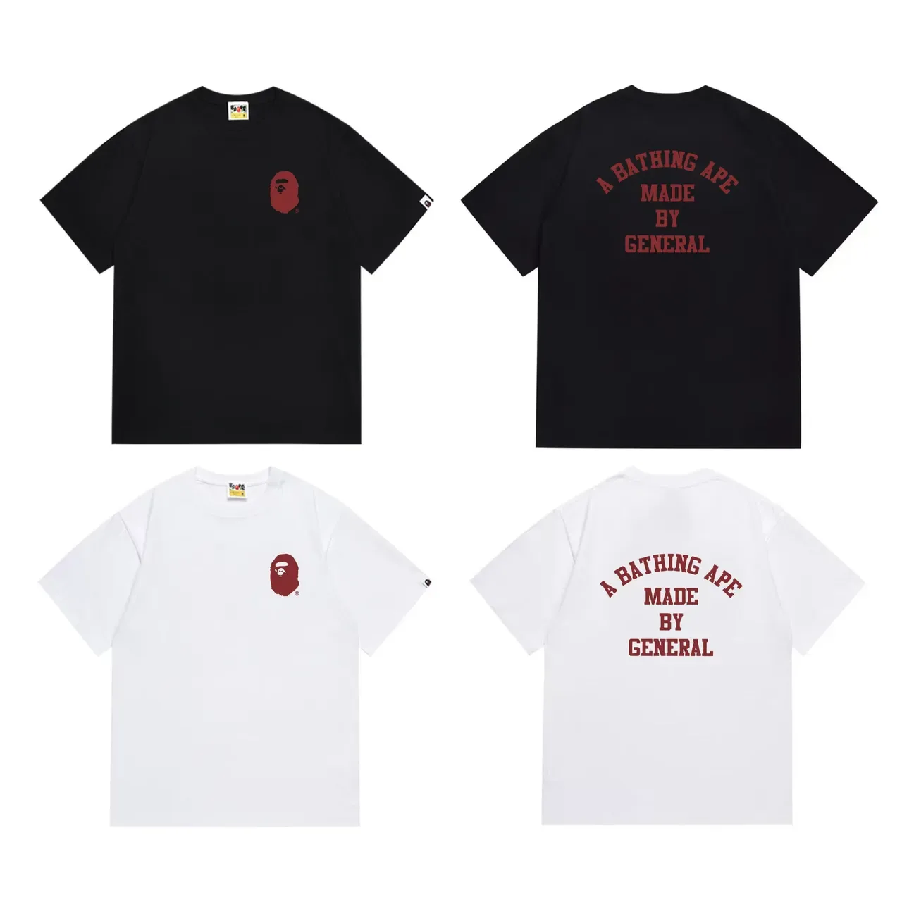 A Bathing Ape Made by General Graphic Print Black T-Shirt 6