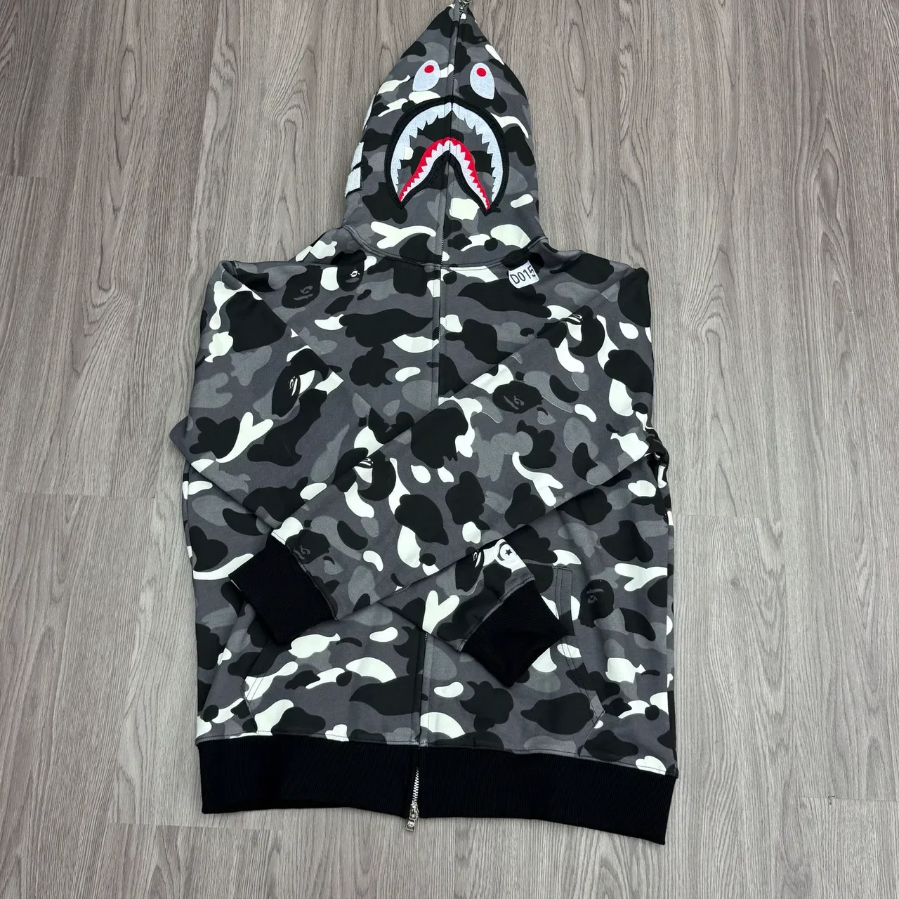 A Bathing Ape Shark Black White Full-Zip Hood Hoodie 2