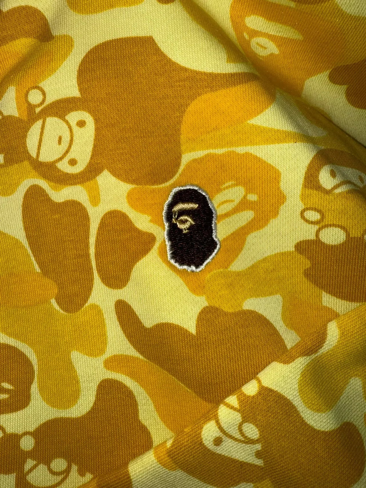 A Bathing Ape Shark Yellow Multicolor Full-Zip Appliqué Hoodie 4