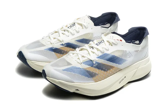 Adidas Adizero Adios Pro 3 Blanc Bleu Beige Chaussures de course 6