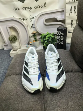 Adidas Adizero Evo SL 2 White Black Running Shoes 10