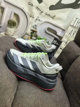 Adidas Adizero Evo SL ATR Off-White Black Neon Green Zapatillas de correr 7