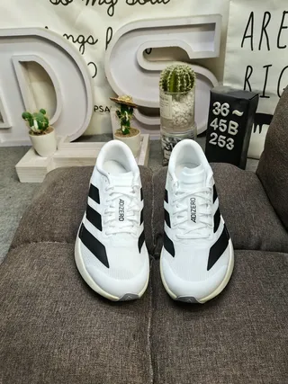 Adidas Adizero Prime White Black Running Shoes 10