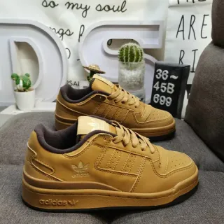 Adidas Beige Brown Low-Top Cupsole Lifestyle Sneakers