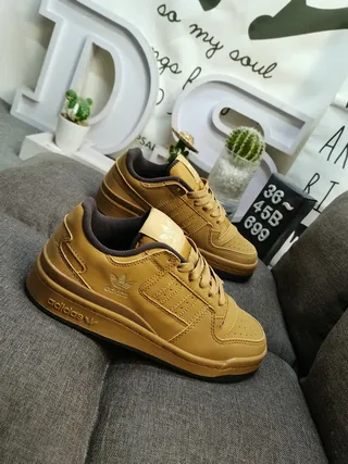 Adidas Beige Brown Low-Top Cupsole Lifestyle Sneakers 9
