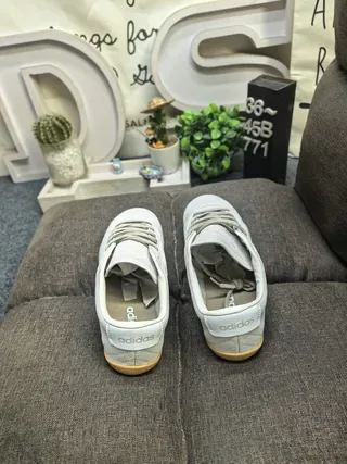 Adidas Beige White Suede Upper Three Stripes Lifestyle Sneakers 8
