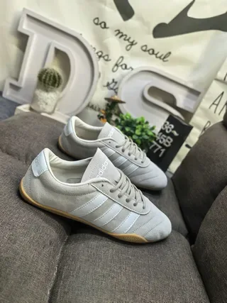 Adidas Beige White Suede Upper Three Stripes Lifestyle Sneakers 9