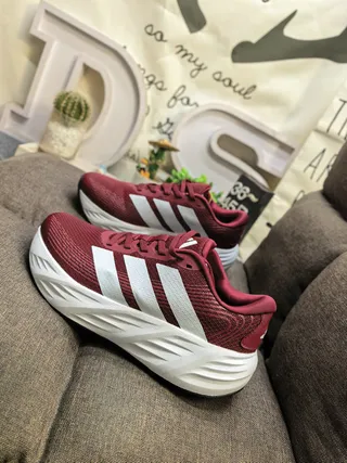 Adidas Black and Yellow Three-Stripe Knit Sneakers 7
