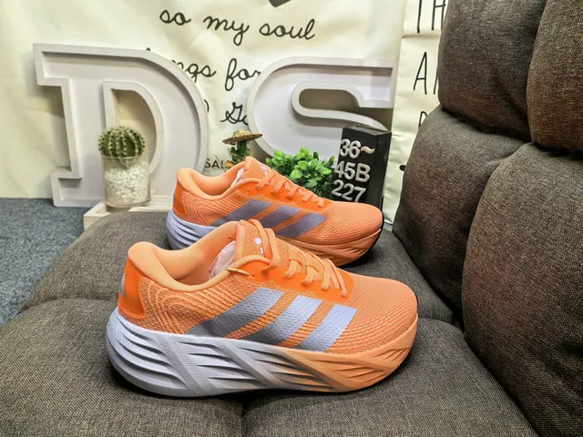 Adidas Black and Yellow Three-Stripe Knit Sneakers 21