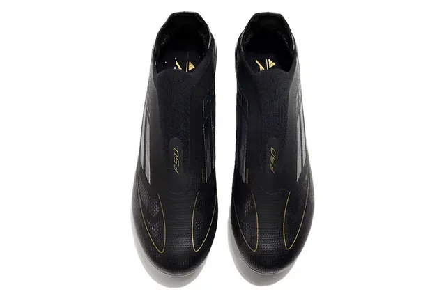 Adidas Noir et Or Collet à la Cheville Texturé Synthétique Supérieur Tacón Firm-Ground Chaussures de Football 2