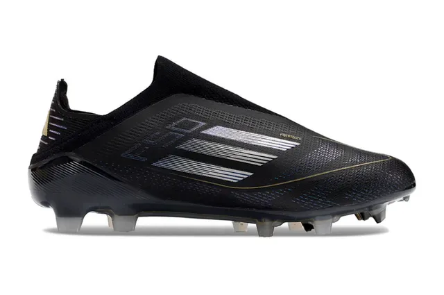 Adidas Noir et Or Collet à la Cheville Texturé Synthétique Supérieur Tacón Firm-Ground Chaussures de Football 7
