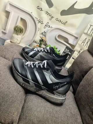 Adidas Black Gray Deconstructed Asymmetrical Paneling Lifestyle Sneakers 7