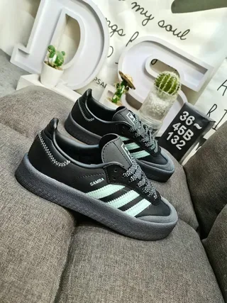 Adidas Black Green Low-Top Cupsole Lifestyle Sneakers 9