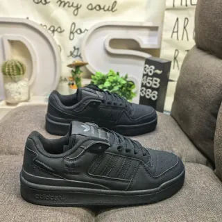 Adidas Black Monochrome Padded Collar Lifestyle Sneakers