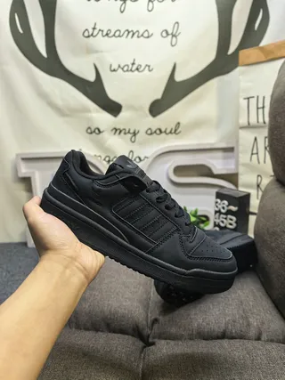Adidas Black Monochrome Padded Collar Lifestyle Sneakers 5